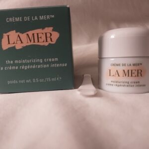 New box and empty glass jar container - La Mer Soft Cream